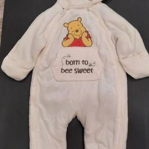 Disney Winnie The Pooh Baby Hooded Bunting Suit 12 Months